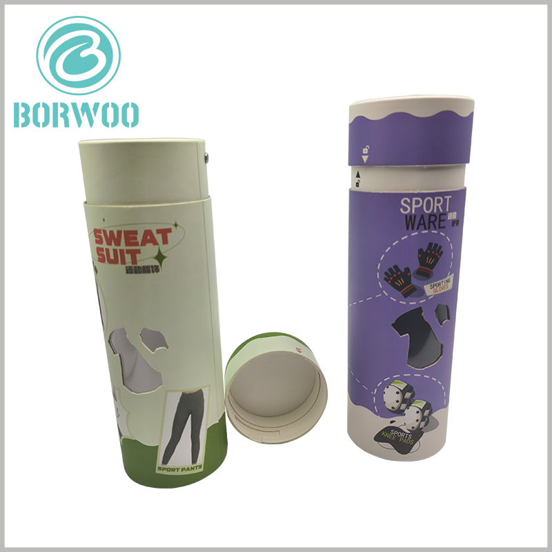custom printed Paper tube packaging with lock and window.When rotating the lid, the lid is locked by locking it in the slot at the top of the paper tube, so that it will not open and fall off automatically.