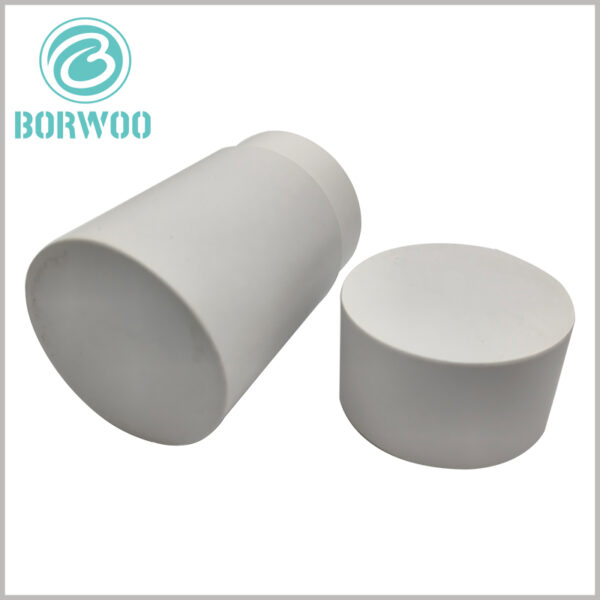 Custom white paper tube packaging, you can print custom printed content on the surface of the paper tube to enhance the promotional function of the packaging