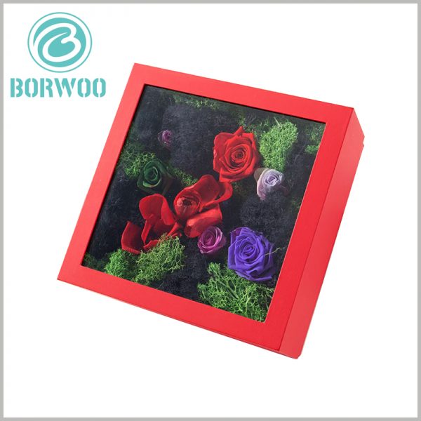 flower packaging boxes with windows custom. The appearance of the product packaging is beautifully designed, which makes the customized flower packaging more attractive.