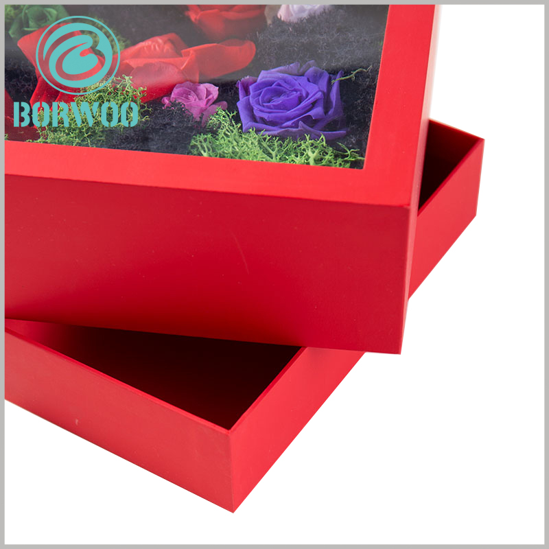 flower packaging boxes with windows wholesale. The high-quality soaring materials make the value of packaging more manifest.