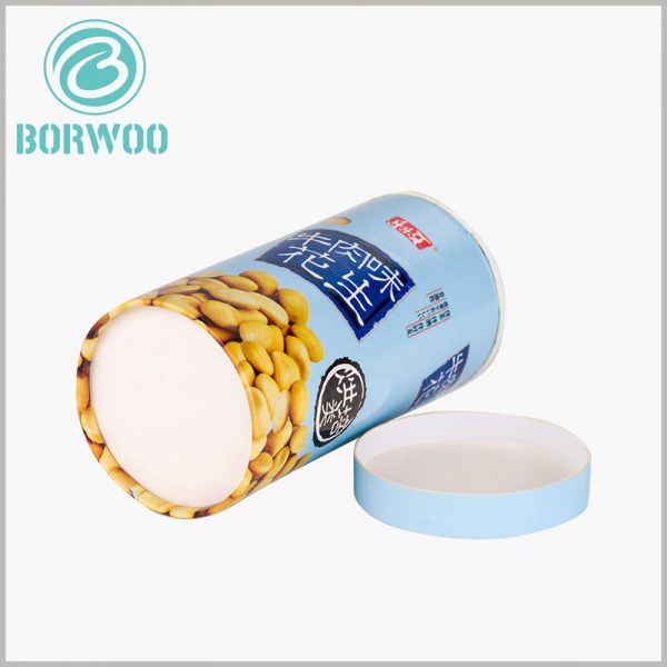 food grade peanut packaging. Food-grade cardboard tube packaging has aluminum foil on the inside, which is the most common method of food packaging, which can play a good role in food quality preservation.