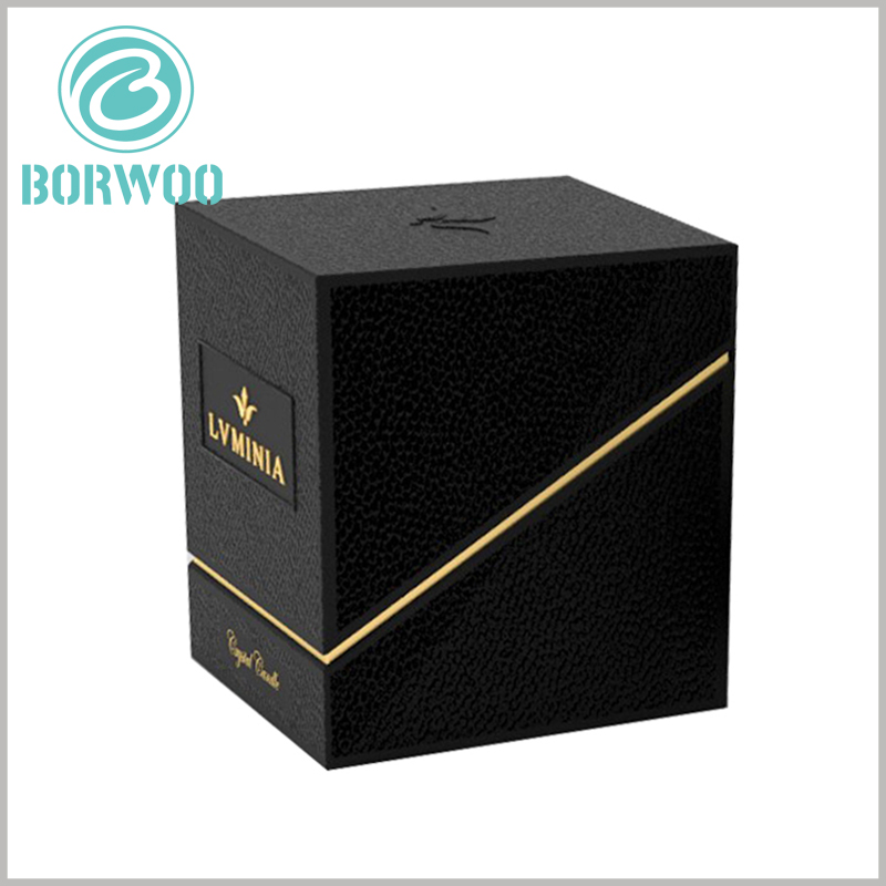 high-end black candle packaging boxes wholesale. The difference of customized packaging design can better distinguish products and reflect the characteristics of products.