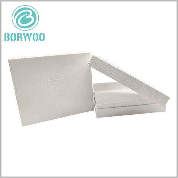 high end face mask packaging gift boxes with logo wholesale.Debossed logo on lid and side panels (no color fill required)