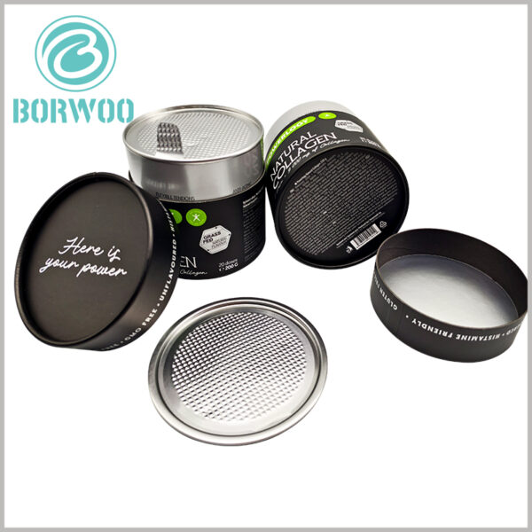 high-end food powder packaging tube with Easy-tear aluminum foil lid wholesale