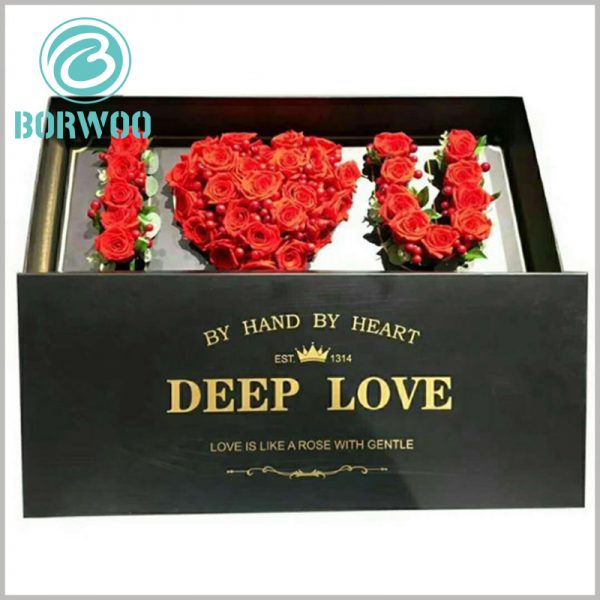high-end lover flower gift boxes with logo