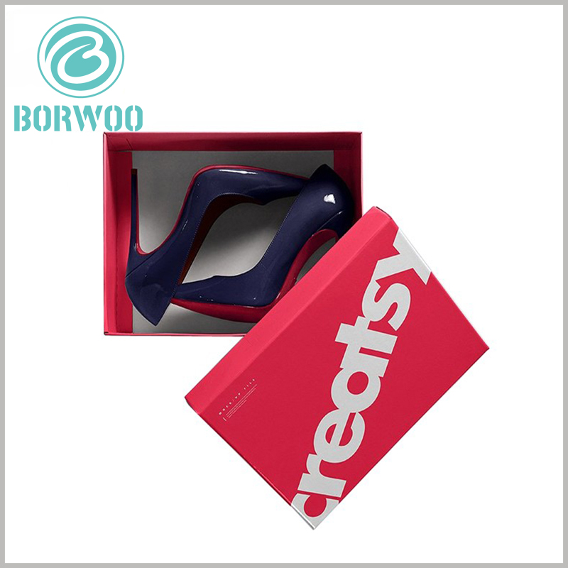 high-heeled shoes packaging box custom. Large corrugated carton packaging and printing brand-related information can give more potential value to high-heeled shoes and help the brand win customer recognition.