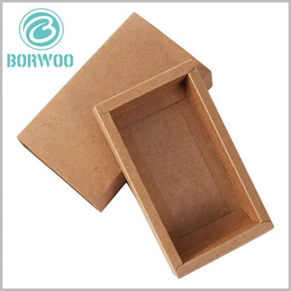 kraft paper packaging boxes wholesale. High-quality kraft paper is used as the raw material of packaging to improve the quality of packaging.
