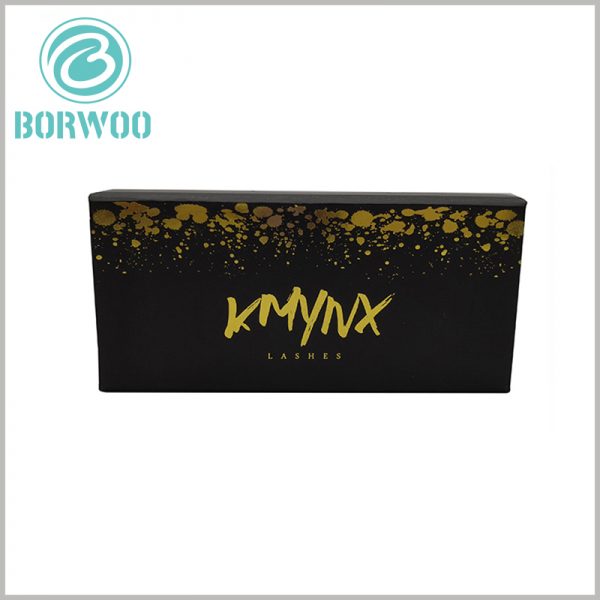 luxury black gift boxes for eyelash packaging. Customize empty eyelash boxes, you can customize the brand name, logo, and strengthen the brand building of the product.