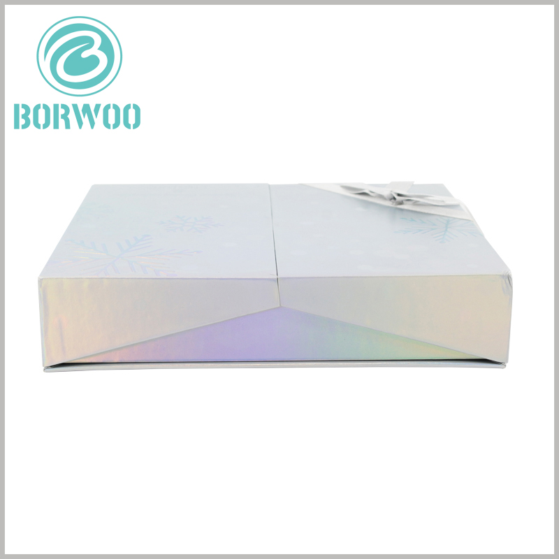 luxury cosmetic gift boxes packaging. The pattern formed by emboss printing increases the artistry and attractiveness of the cosmetic packaging box and impresses customers.