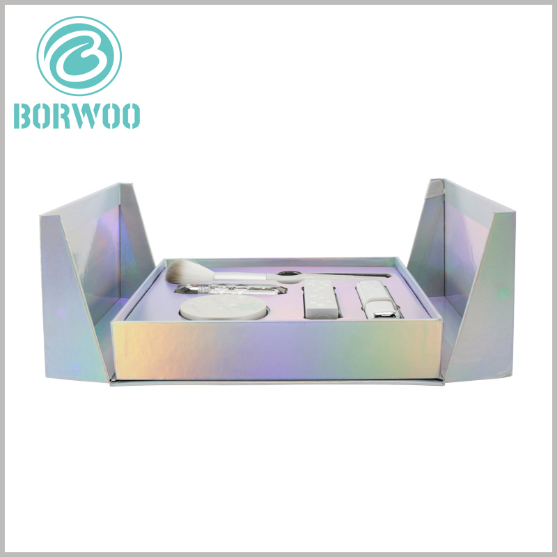 luxury cosmetic gift boxes with insert wholesale. Customizable hard cardboard gift boxes packaging, specific packaging design and printed content can promote specific products and brands.