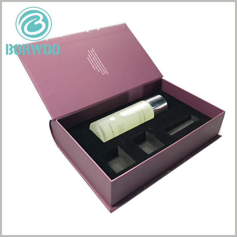 luxury packaging for skin care products set. The internal structure and size of the package are fully customizable, so different types of skin care products can be completely embedded in EVA.