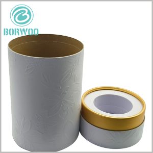 luxury perfume packaging tube with embossing and foil finishes