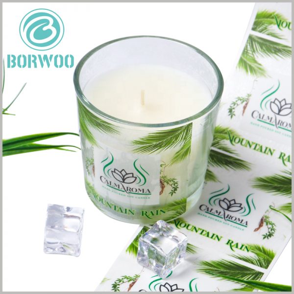 printalbe plastic label for candles.The customized candle label has high adhesiveness and can be tightly combined with the glass jar container without air bubbles.