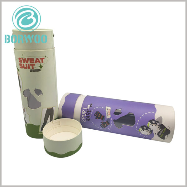 printed Paper tube packaging with lock and window