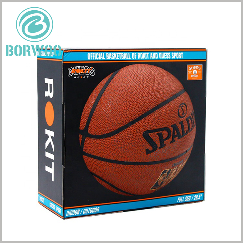 printed corrugated packaging for basketball. Custom corrugated paper packaging is one of the options for sports product packaging, which can protect and promote products well.