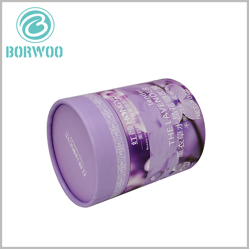 skin care product tube packaging. The mask packaging is in the form of large cardboard round boxes. The brand name or logo can be printed on the top of the paper tube cover for brand building.