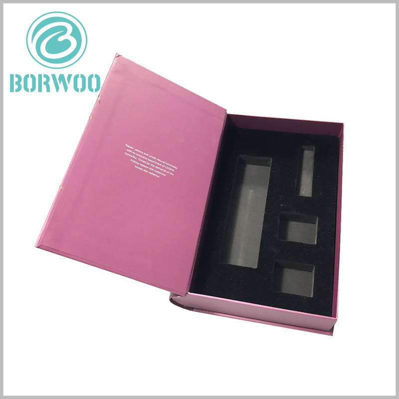 skin care products packaging with insert. The skin care product tank will not shake inside the package, which is an important factor in maintaining product stability. EVA can be used to fix the product.