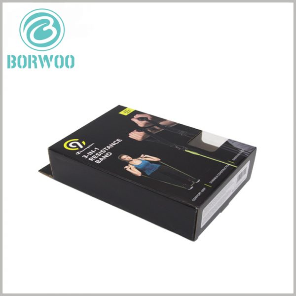 sports resistance band packaging wholesale. Set up transparent windows on the edge of the customized packaging to directly display some products to enhance the attractiveness of the products.