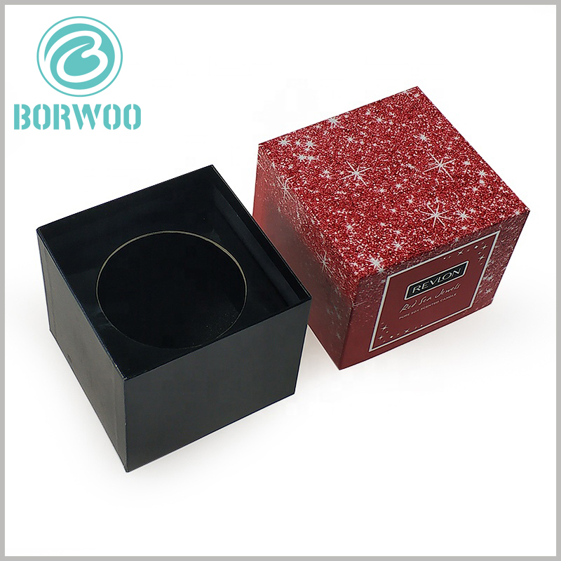 square cardboard candle boxes packaging. As the main pattern of candle packaging design, the starry sky has a very high artistic quality and attracts customers' visual attention.