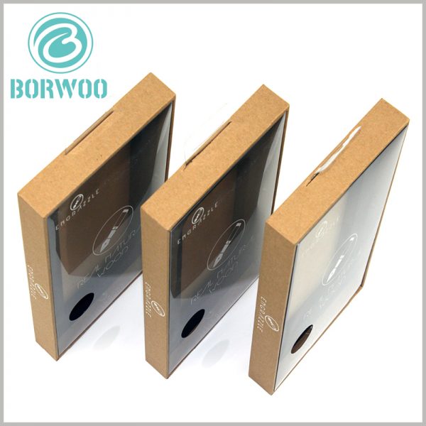 tempered glass screen protector packaging boxes with windows. A round transparent hole is designed on the PVC window to balance the air pressure inside and outside the package. It is very easy to open the package