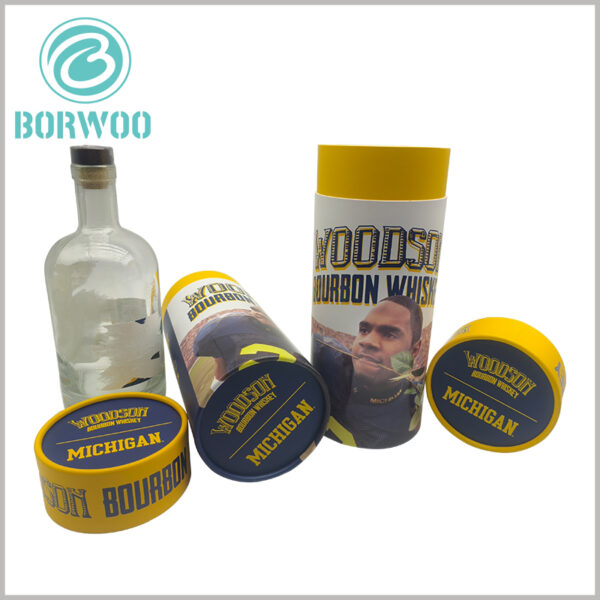 whiskey bottle packaging tube paper boxes