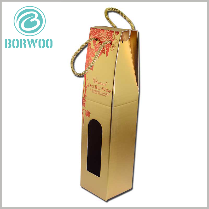 wine corrugated box packaging with window wholesale
